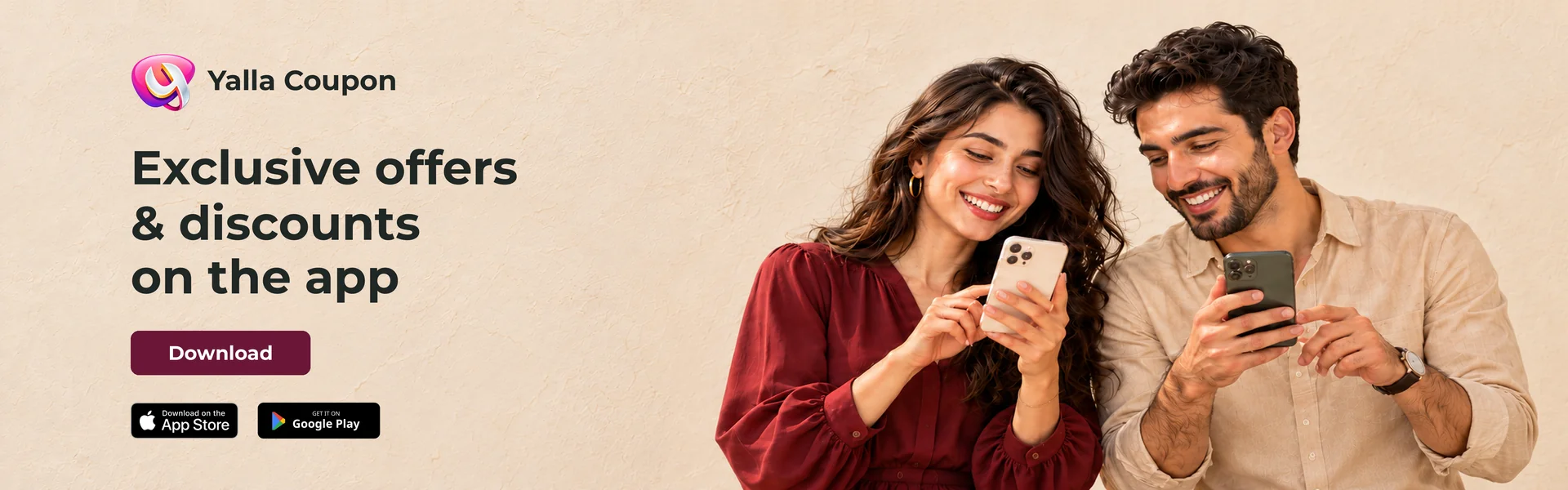 Download Yalla Coupon for exclusive offers from over 200 brands