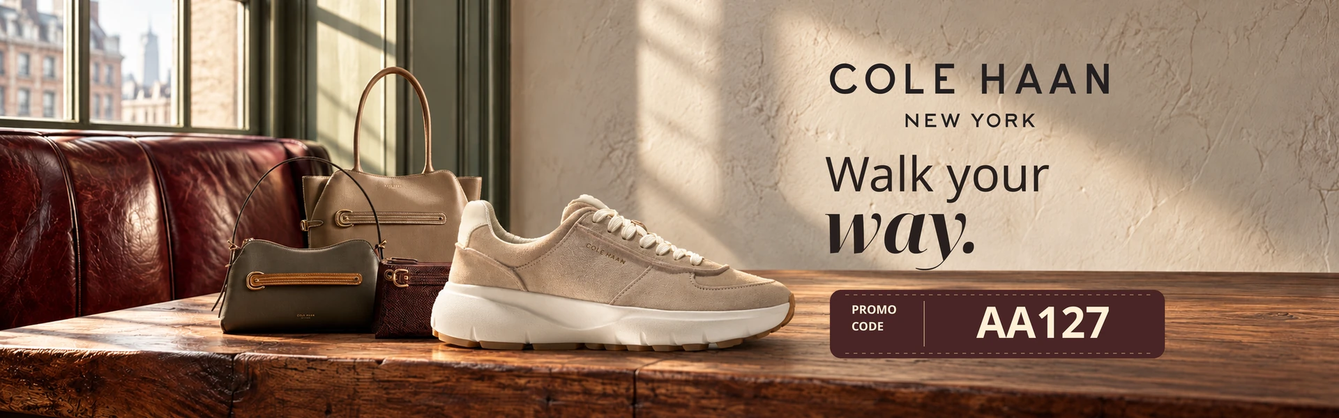 Cole Haan offer with code AA127