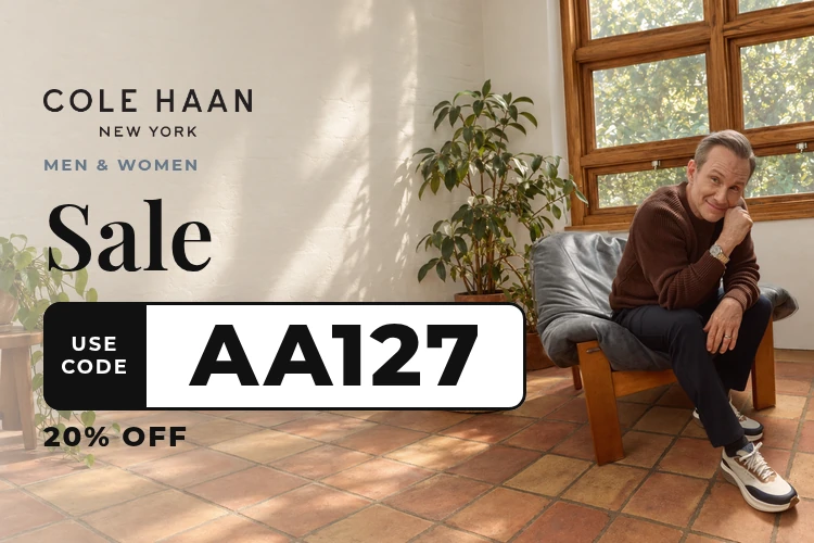 Cole Haan offer with code AA127