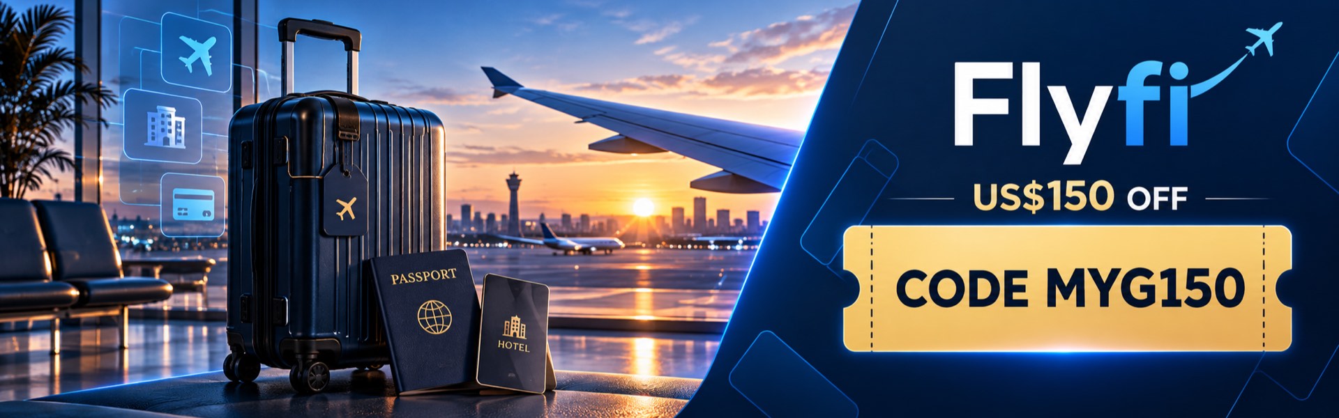 Flyfi US$150 off travel bookings with code MYG150