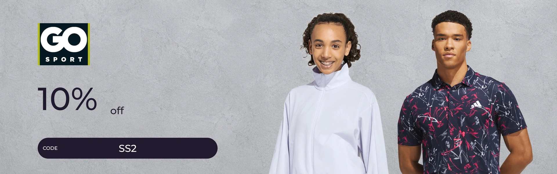 Go Sport promo code SS2 homepage banner