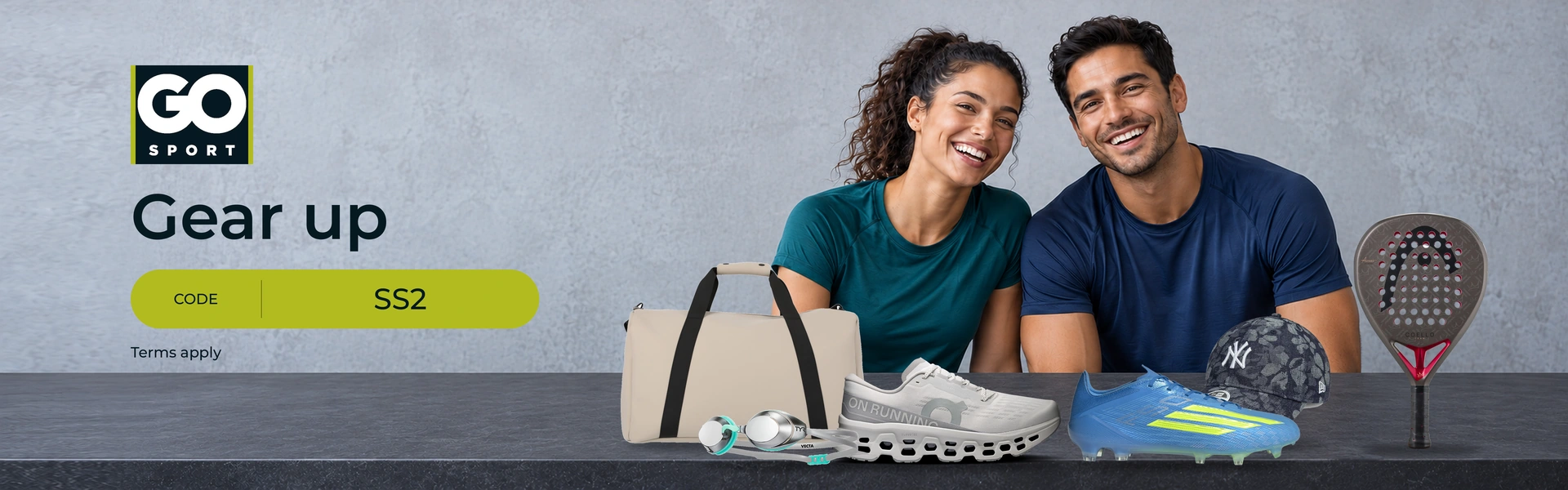 Go Sport 10% off sports gear with code GK53 in Qatar