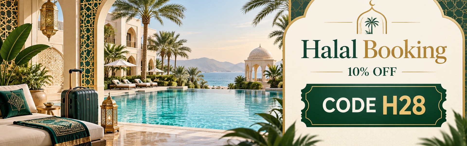 Halal Booking 10% off halal-friendly stays with code H28