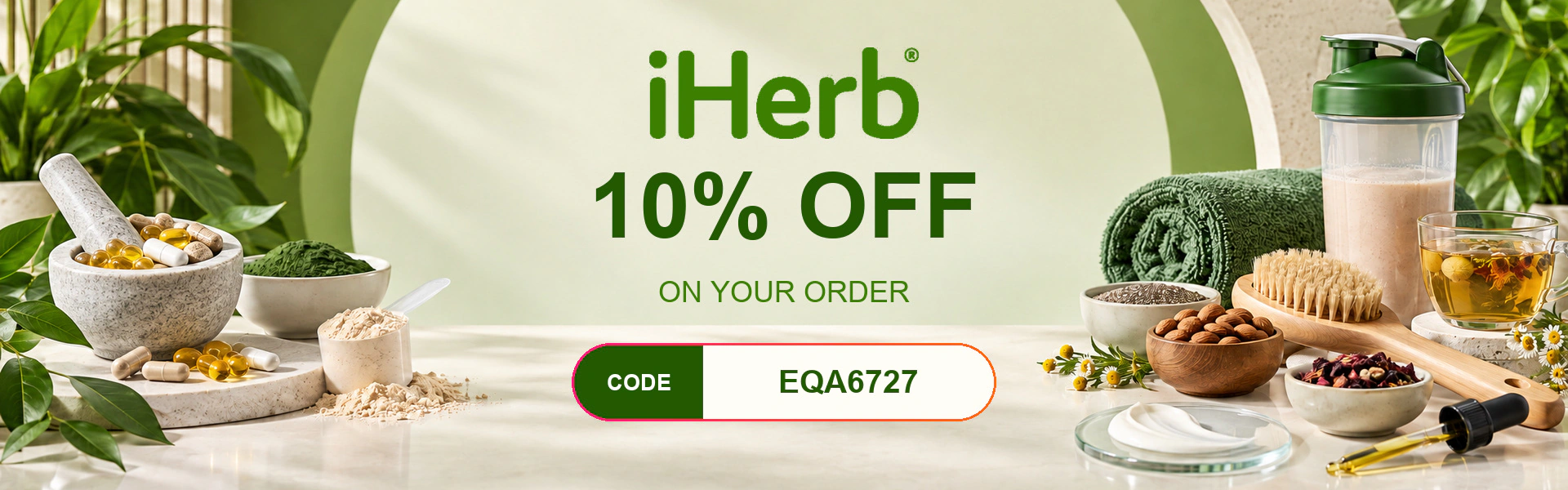 10% off iHerb wellness products with code EQA6727