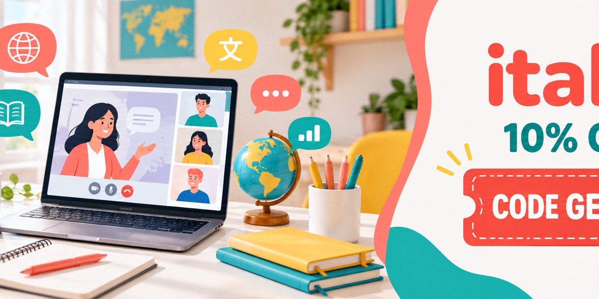 italki 10% off online language lessons with code GENAD1
