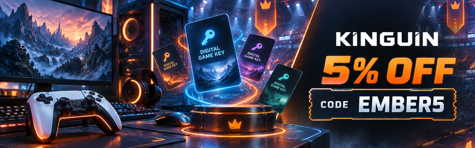 Kinguin 5% off with code EMBER5 in Bahrain