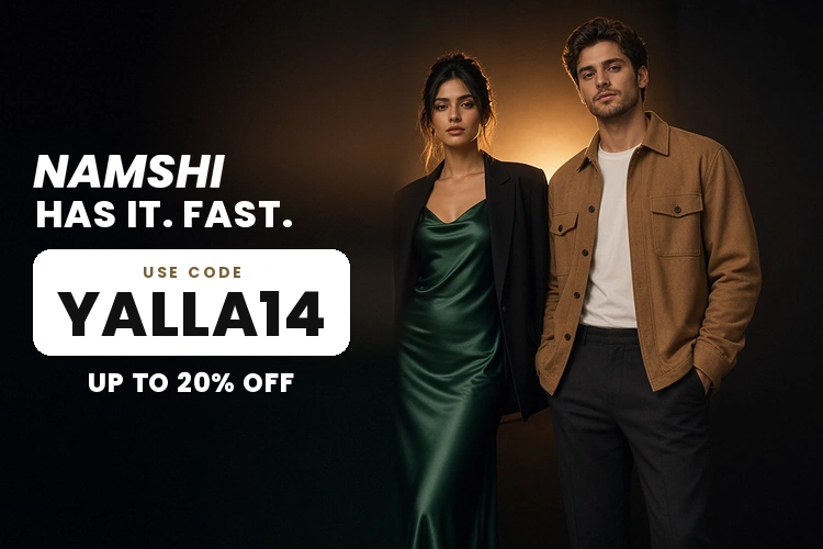 Namshi code YALLA14 up to 20% off fashion