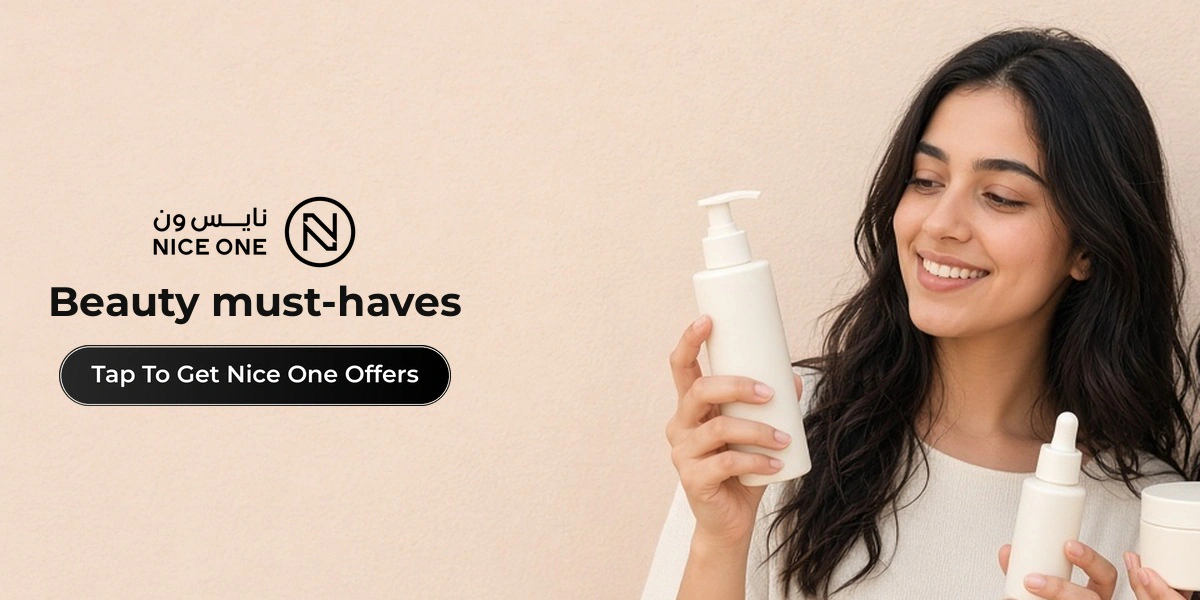 Nice One deals banner with shoppers enjoying beauty products