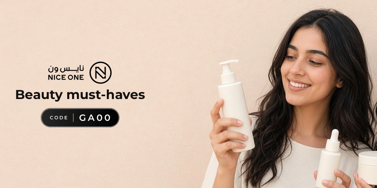 Nice One promo code GA00 banner with shoppers enjoying beauty products