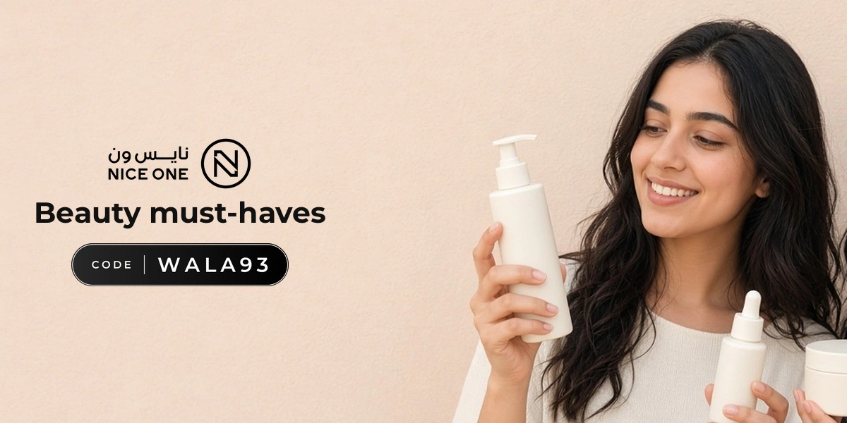 Nice One promo code WALA93 banner with shoppers enjoying beauty products