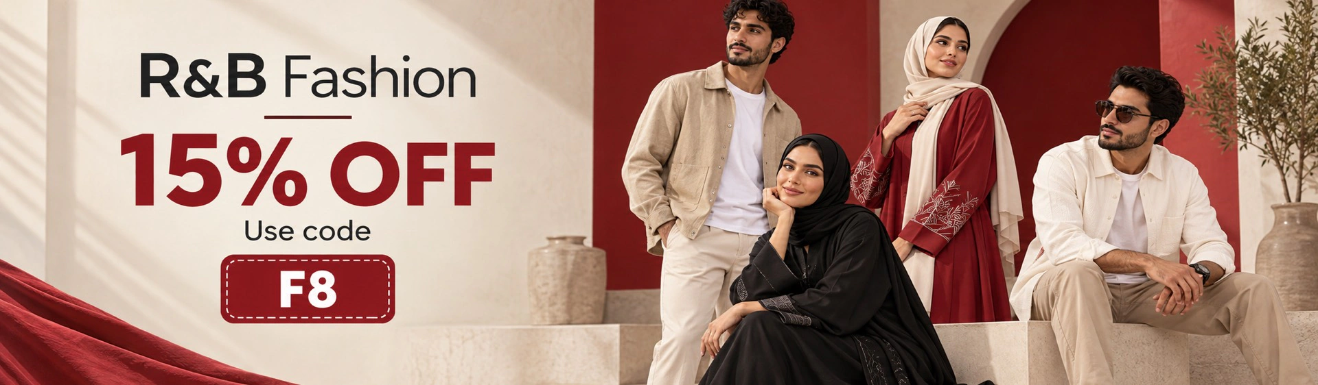 R&B Fashion 15% off with code F8 in Oman