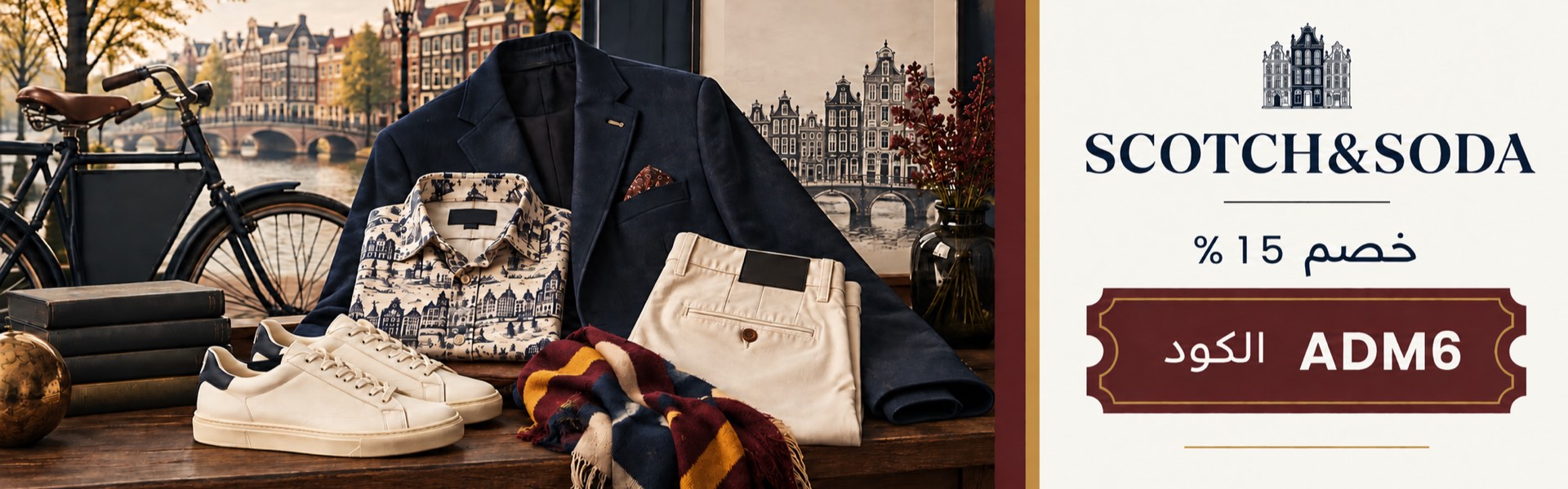 خصم 15% على أزياء SCOTCH&SODA بكود ADM6