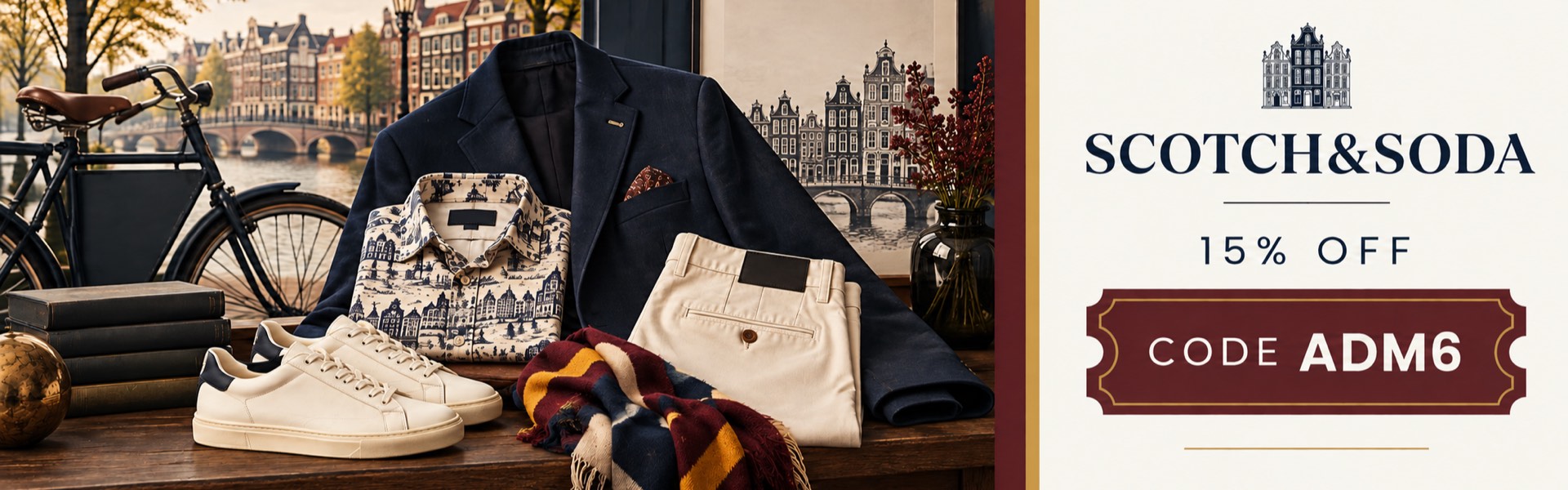 SCOTCH&SODA 15% off fashion with code ADM6