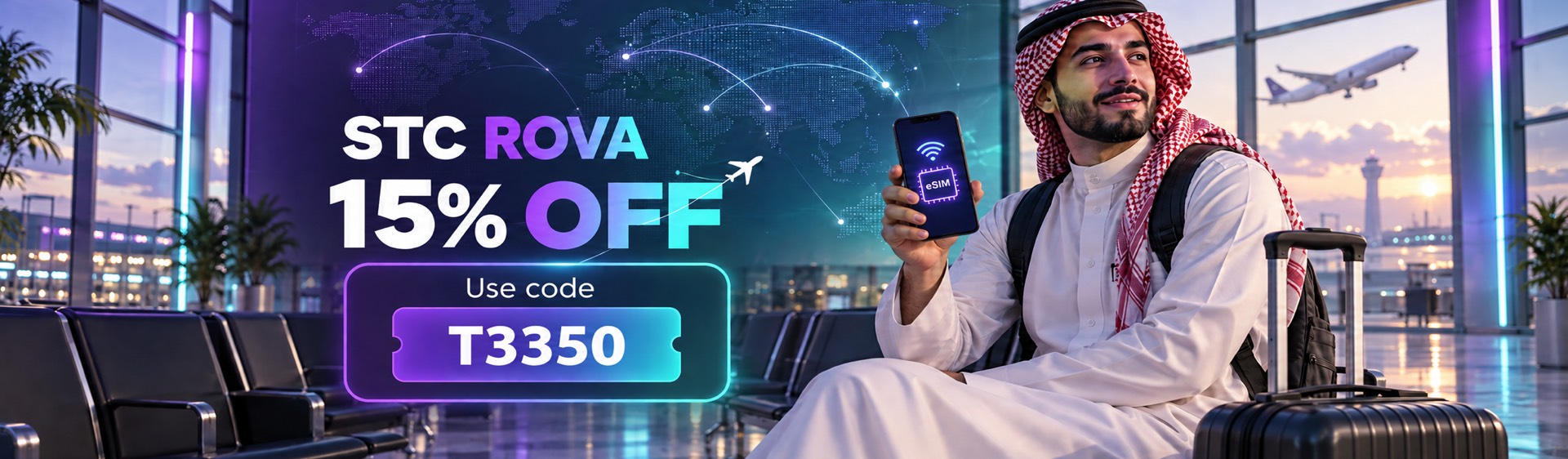 STC ROVA 15% off with code T3350 in Saudi