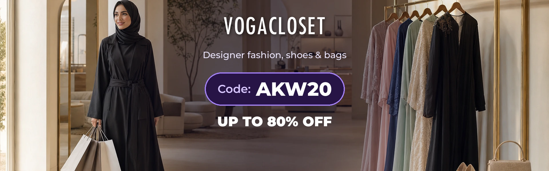 VogaCloset - up to 80% off fashion with code AKW20