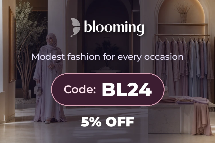 Blooming Wear promo code BL24 homepage banner