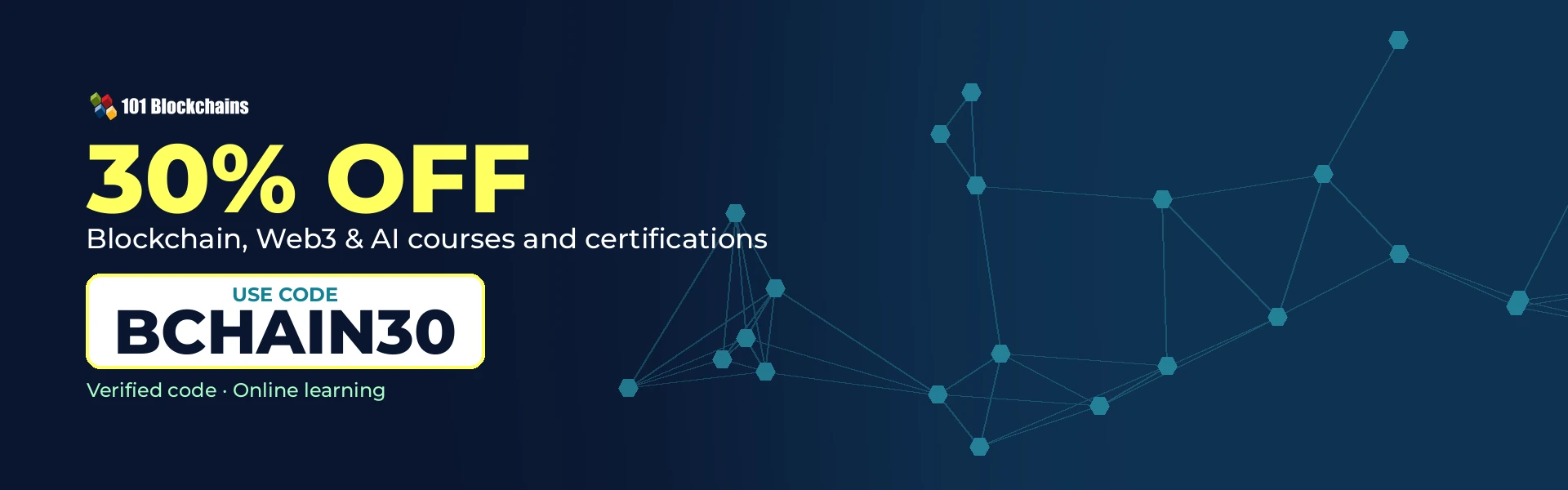 101 Blockchains code BCHAIN30: 30% off courses and certifications in Saudi Arabia