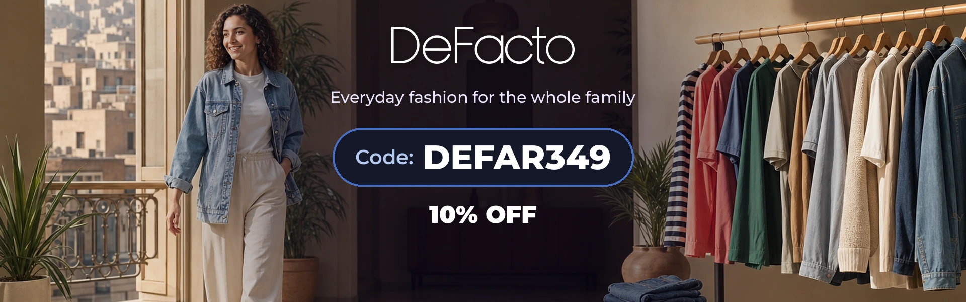DeFacto offer with code DEFAR349
