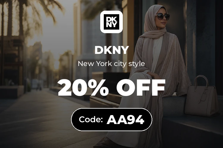 DKNY Fall 2026 campaign — promo code AA127.