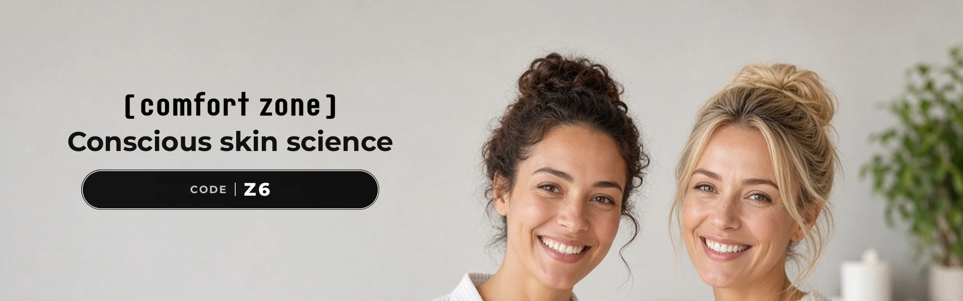 Comfort Zone deals banner with shoppers enjoying skincare