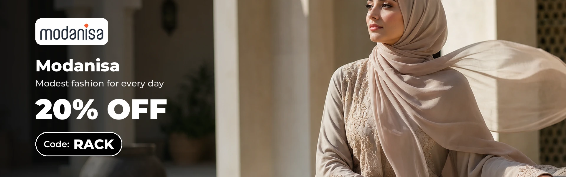 Modanisa 20% off modest fashion with code RA4U