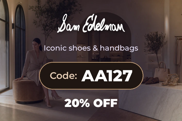 Sam Edelman promo code AA127 homepage banner