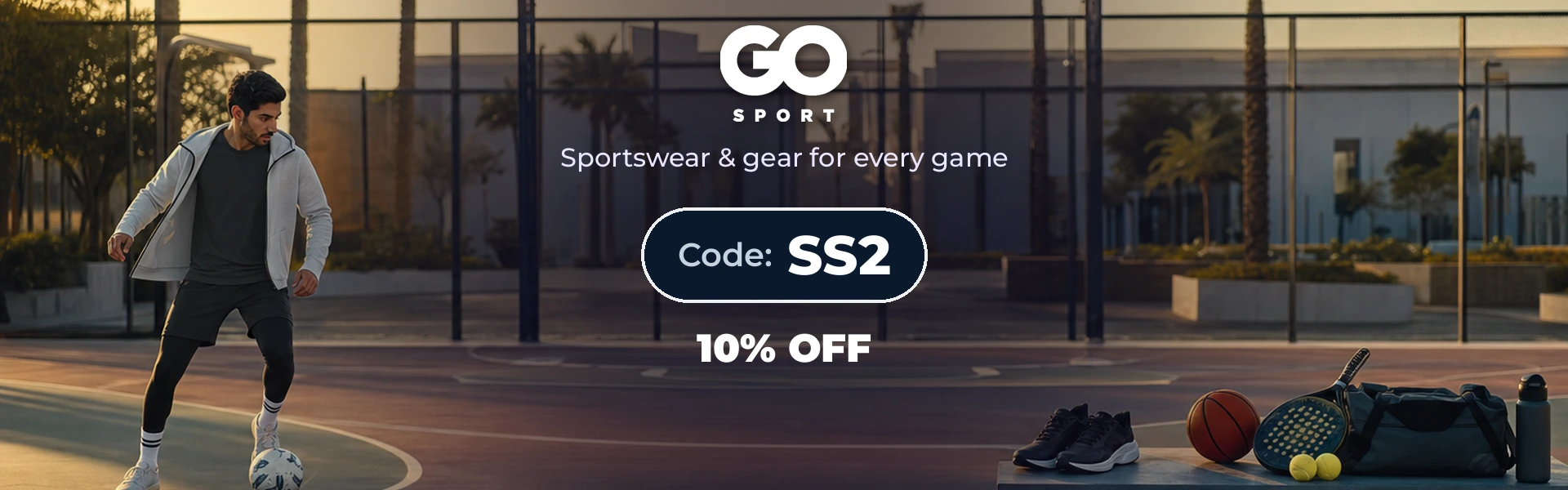 Go Sport promo code SS2 homepage banner