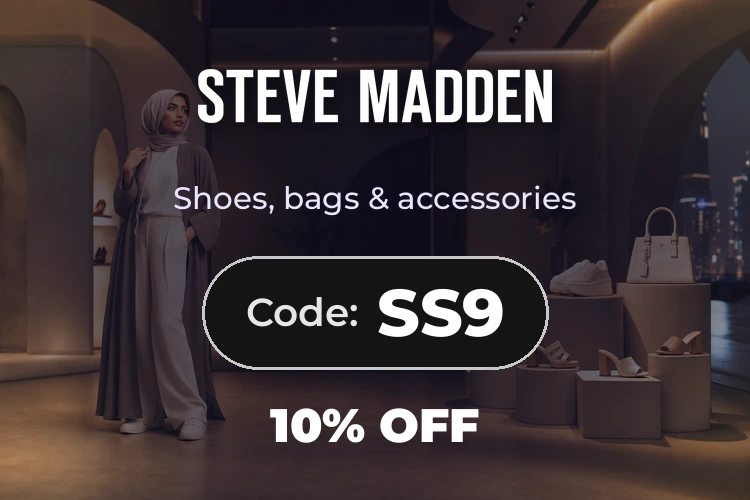Steve Madden promo code SS9 homepage banner